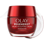 Olay Face Moisturizer, Regenerist Micro-Sculpting Cream for Women, Fragrance-Free - Anti-Aging, Anti-Wrinkle, Firming Skin Care - Triple Collagen Cream, Peptide, Hyaluronic Acid, Niacinamide, 1.7oz