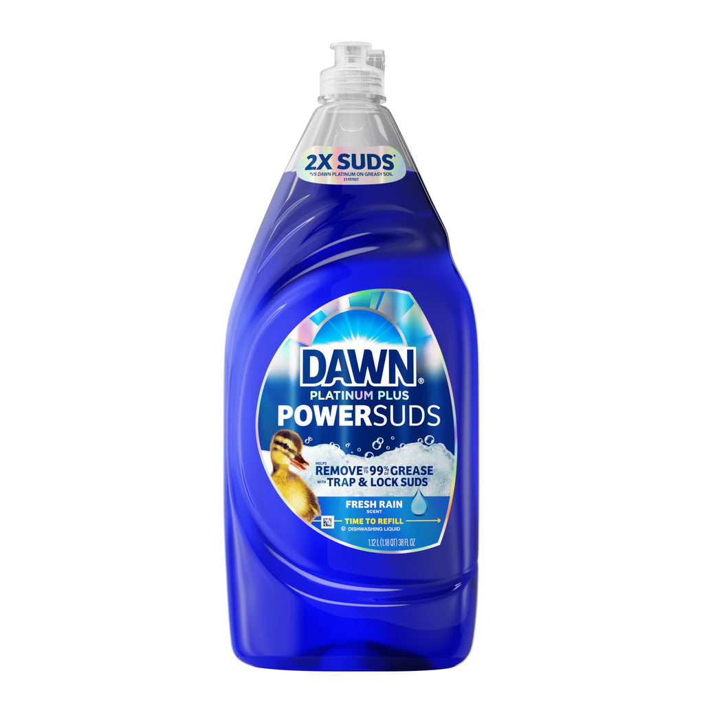 Dawn Platinum Plus PowerSuds Liquid Dish Soap, 38 oz. Bottle