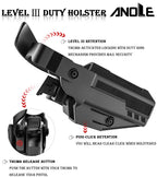 Level 3 Holster for Glock 17/19/19X/23/32/44/45, Right-Handed