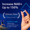TRU NIAGEN NAD+ Supplement, Nicotinamide Riboside 1000mg, 30 Daily Servings | High-potency NAD+ support: 1000mg Niagen NR daily from two 500mg capsules, supports cellular energy and healthy aging.