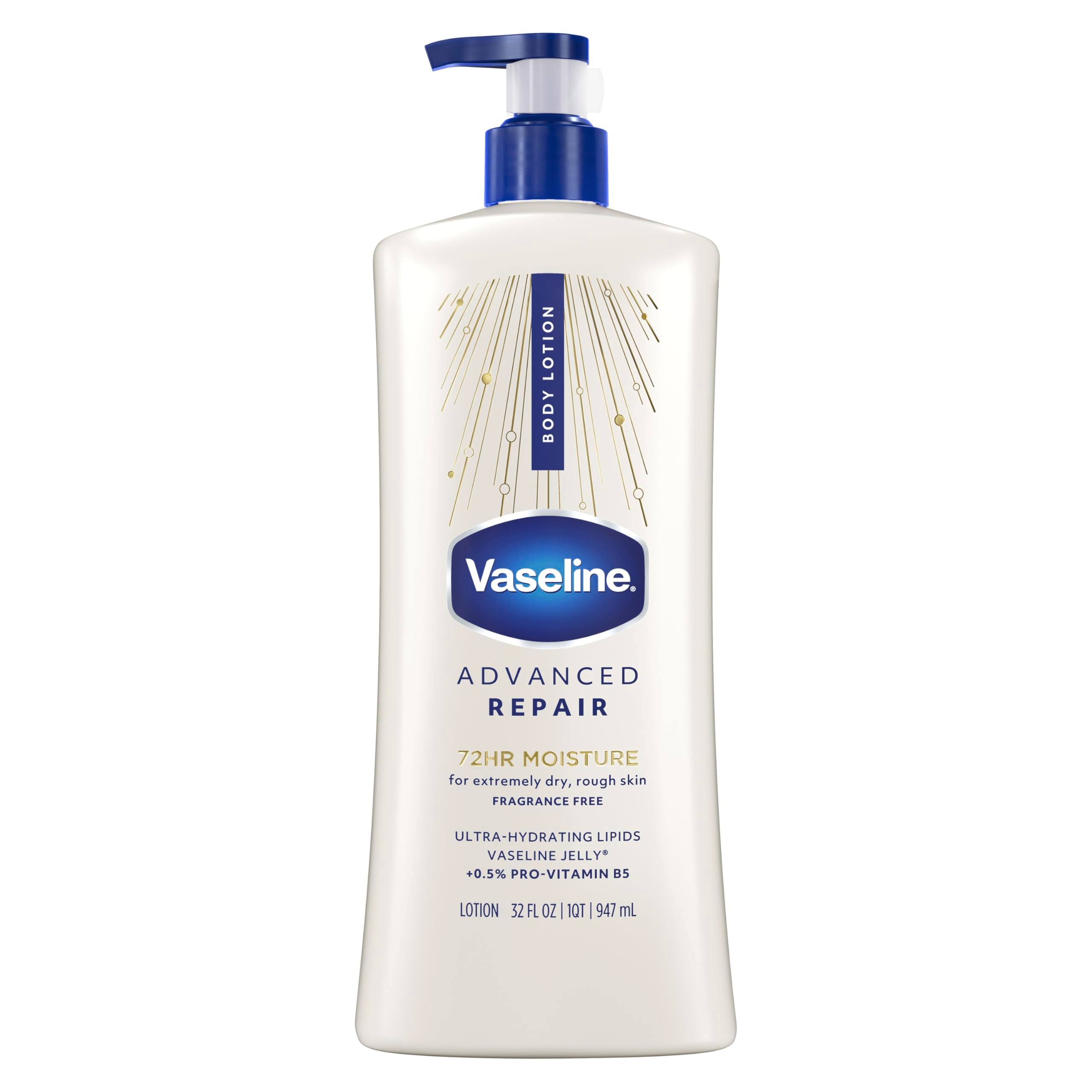 Vaseline Advanced Repair Body Lotion for Dry Skin, Unscented 20.3oz 3ct | Body moisturizer delivers 72HR moisture with Vaseline Jelly & Ultra-Hydrating Lipids to help restore skin's moisture barrier