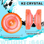 Buy now MAGICYOYO K2 Plus Crystal Orange Yoyo, Professional Fingerspin Trick Yo Yo for Kids/Adults, Responsive Yo-yo for Beginner, Replacement Unresponsive Bearing with 6 Yo yo Strings+Bearing Remover at indiglob india