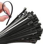 Buy now 100Pcs 8 Inch Heavy Duty Industrial Zip Toes 40lbs Tensile Strength Releasable Black Tie Wraps Reusable Zip Toes Tie Straps For Garden Plant Secure Vine, Home Office at indiglob india