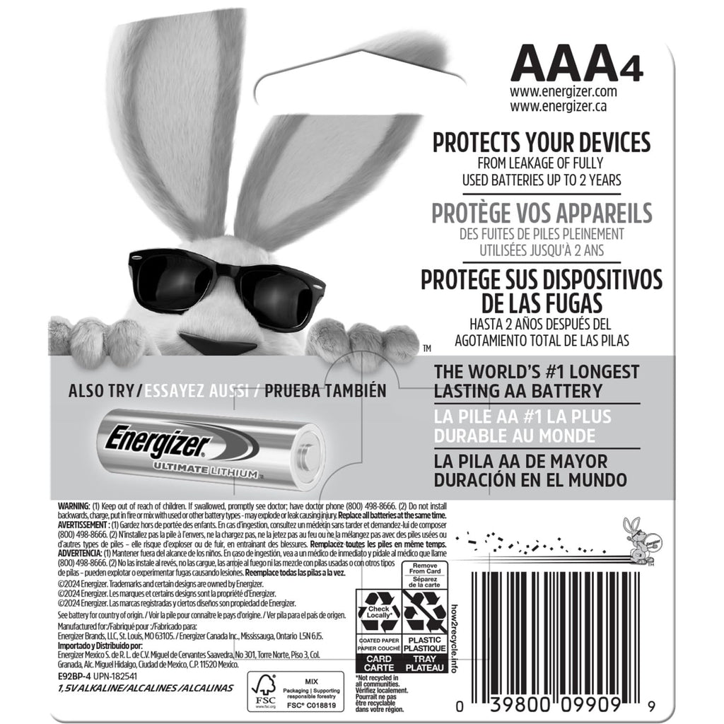 Buy now Energizer MAX AAA Batteries (4 Pack), Triple A Alkaline Batteries at indiglob india