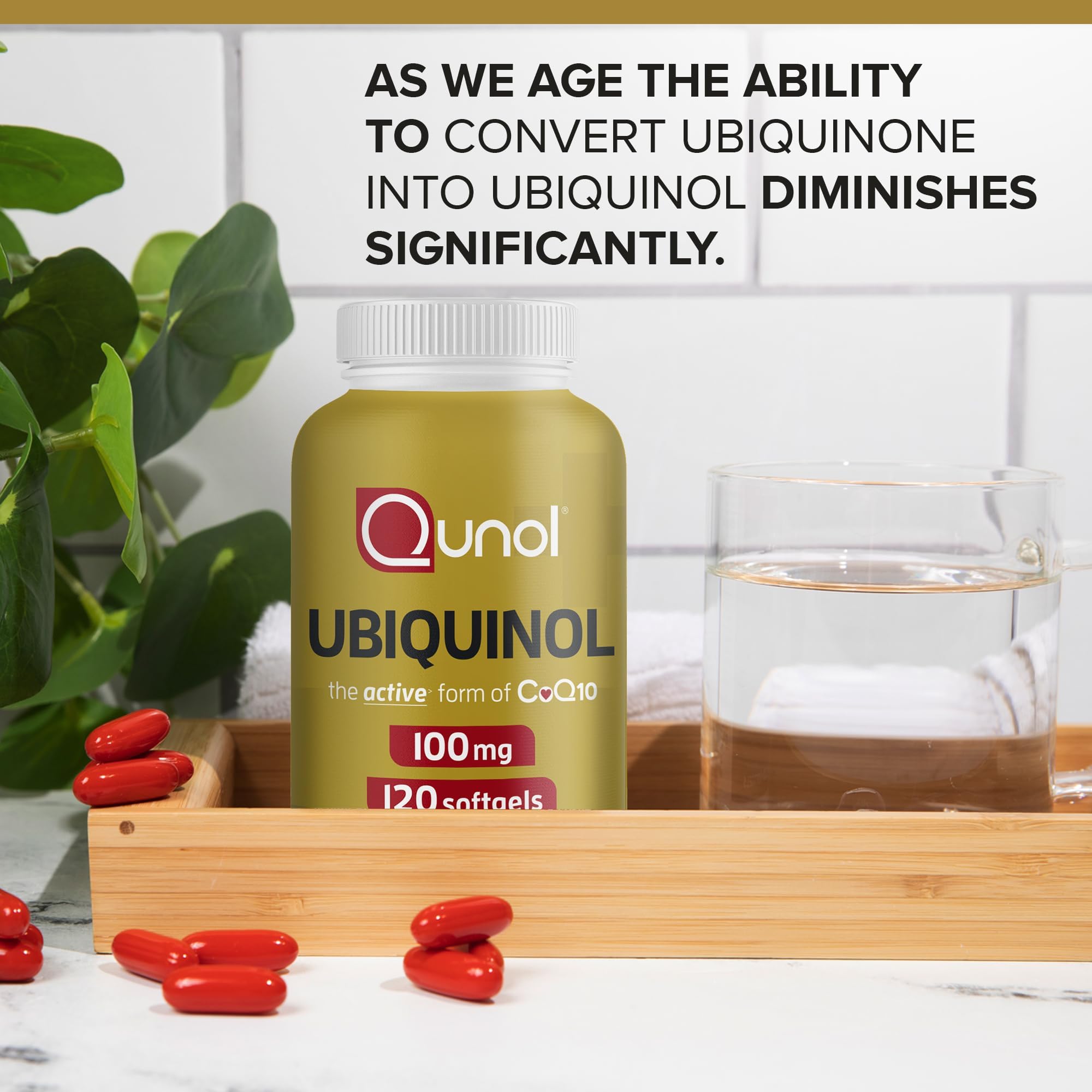 Qunol Ubiquinol 100mg, Powerful Antioxidant for Heart Health, 120 Softgels | #1 Cardiologist Recommended Supplement for Heart Health, Coenzyme Q10 Supplement to support Vascular Health & Cellular Energy