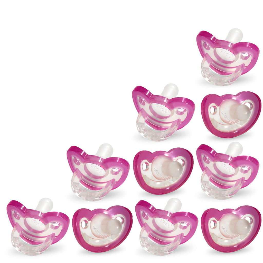 Buy now RaZbaby Jollypop Pacifier for Babies 3 Months and Up, USA Made, Natural Shaped Orthodontic Binky, Lovingly Shared in NICUs & Hospitals Worldwide, Medical-Grade 100% BPA-Free - 2 Pack - Pink at indiglob india