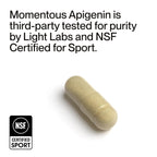 Momentous Apigenin Supplement Capsules, 50mg per Serving | Supports Sleep Quality & Relaxation, NSF Certified for Sport, Non-GMO & Gluten-Free, Cognitive Wellness Formula (60 Servings)