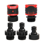 Eden 95210 Premium Garden Hose Quick Connect Set | 5-Piece Snap & Lock Fittings with Water Stop & Secure Twist-Lock Design