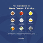 Prostate Support for Men, Urinary Flow & Bladder Care, 60 Capsules | With probiotics, black walnut, nettle, turmeric, lycopene, pumpkin seed, vitamin D3 & K2, zinc & selenium.