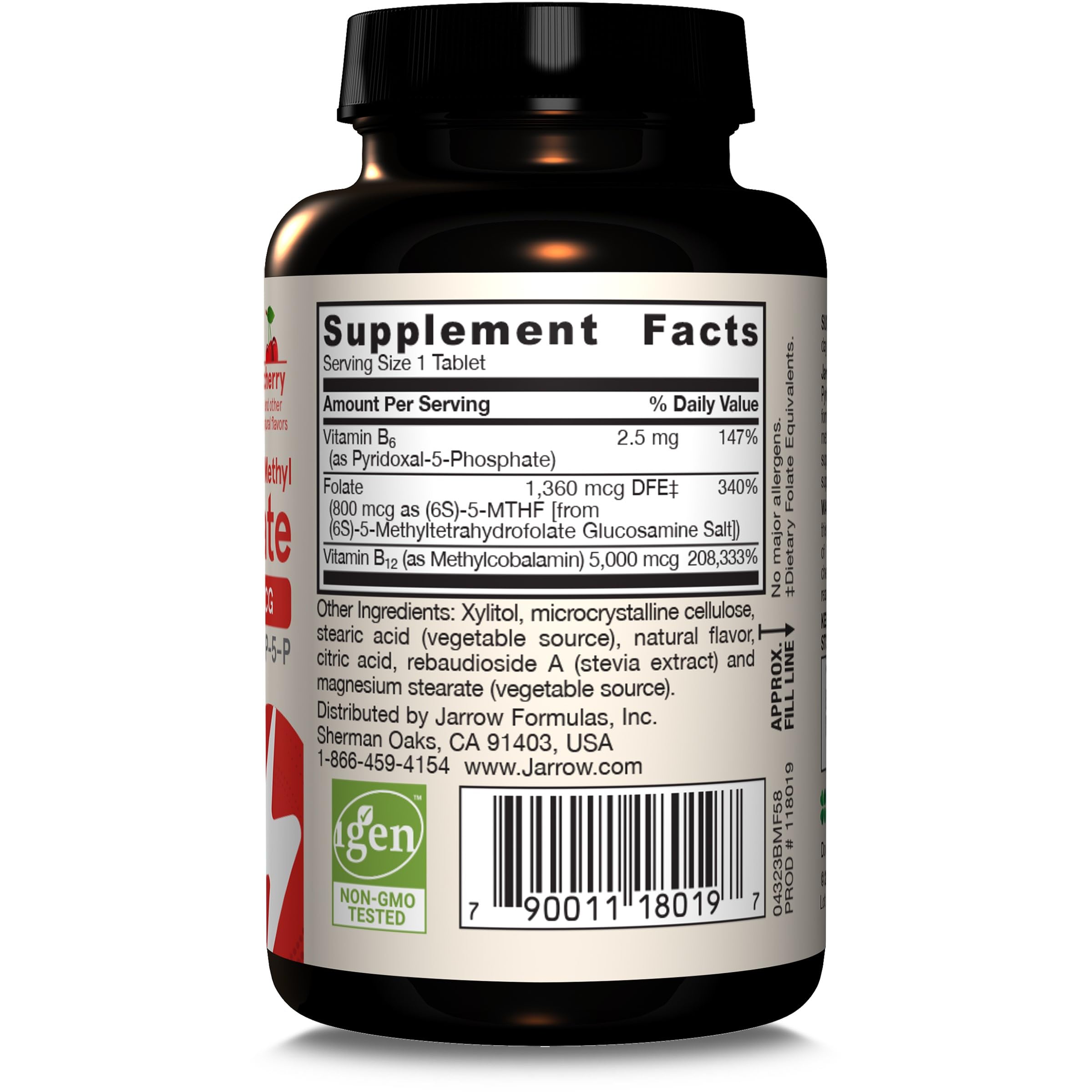 Jarrow Methyl B-12 & Methyl Folate Supplement, 60 Chewable Tablets | Bioactive Vitamin B12 & B9 Supplement, Supports Cellular Energy Production, Healthy Brain Function & Metabolism, 60 Servings