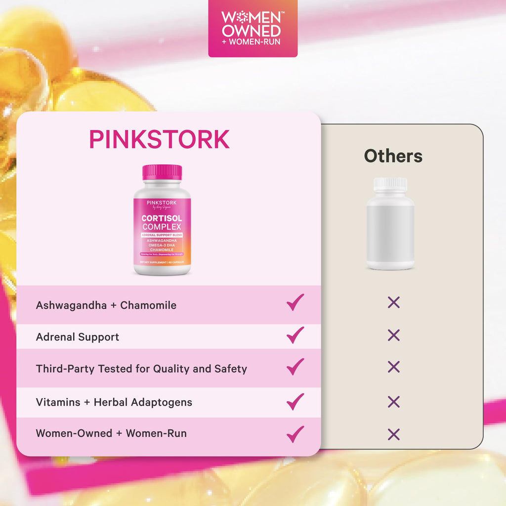 Pink Stork Cortisol Complex for Women, 60 Capsules