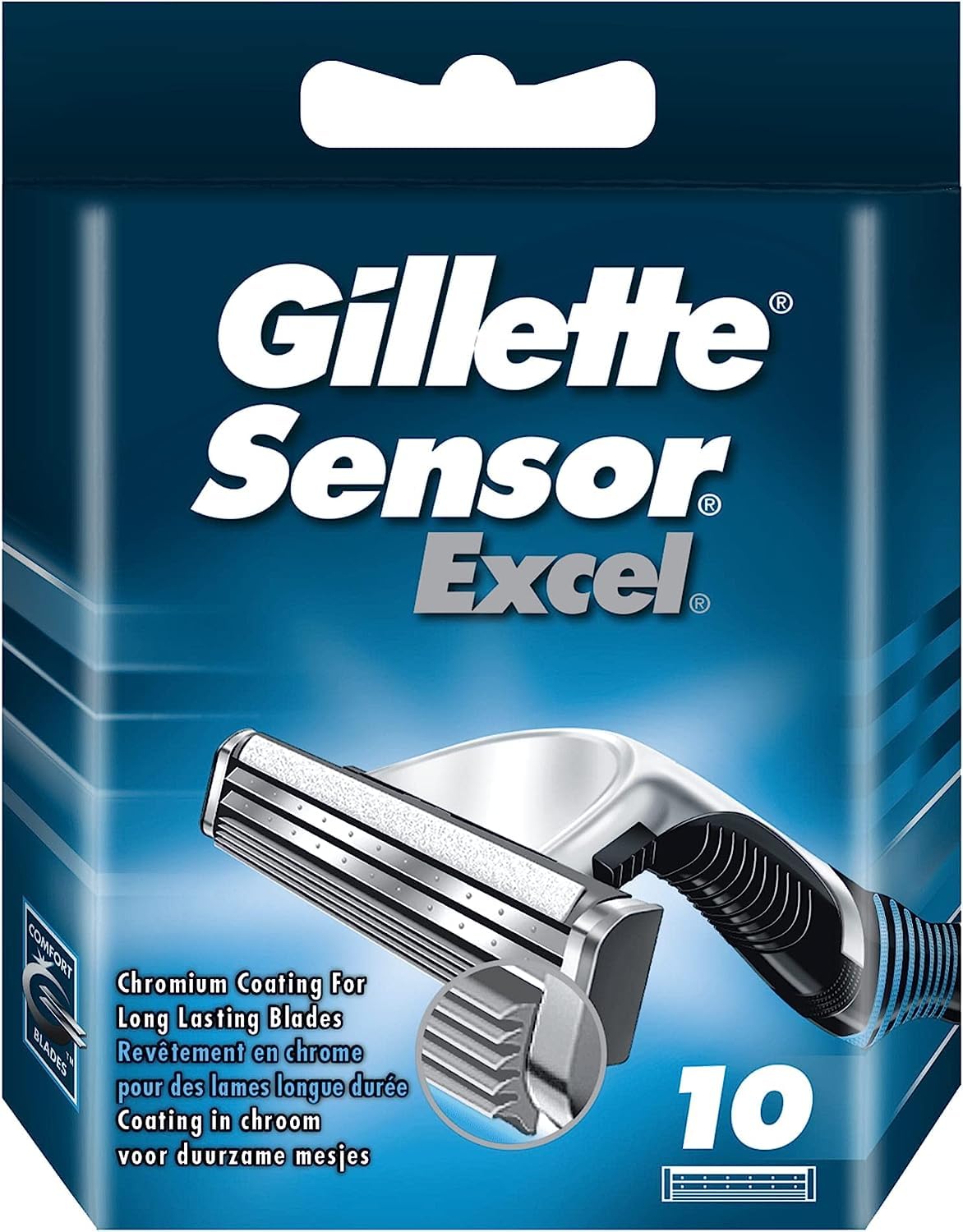 Buy now Gillette Sensor Excel Shaving Cartridges for Men Quantity: 10 (Packaging May Vary) at indiglob india