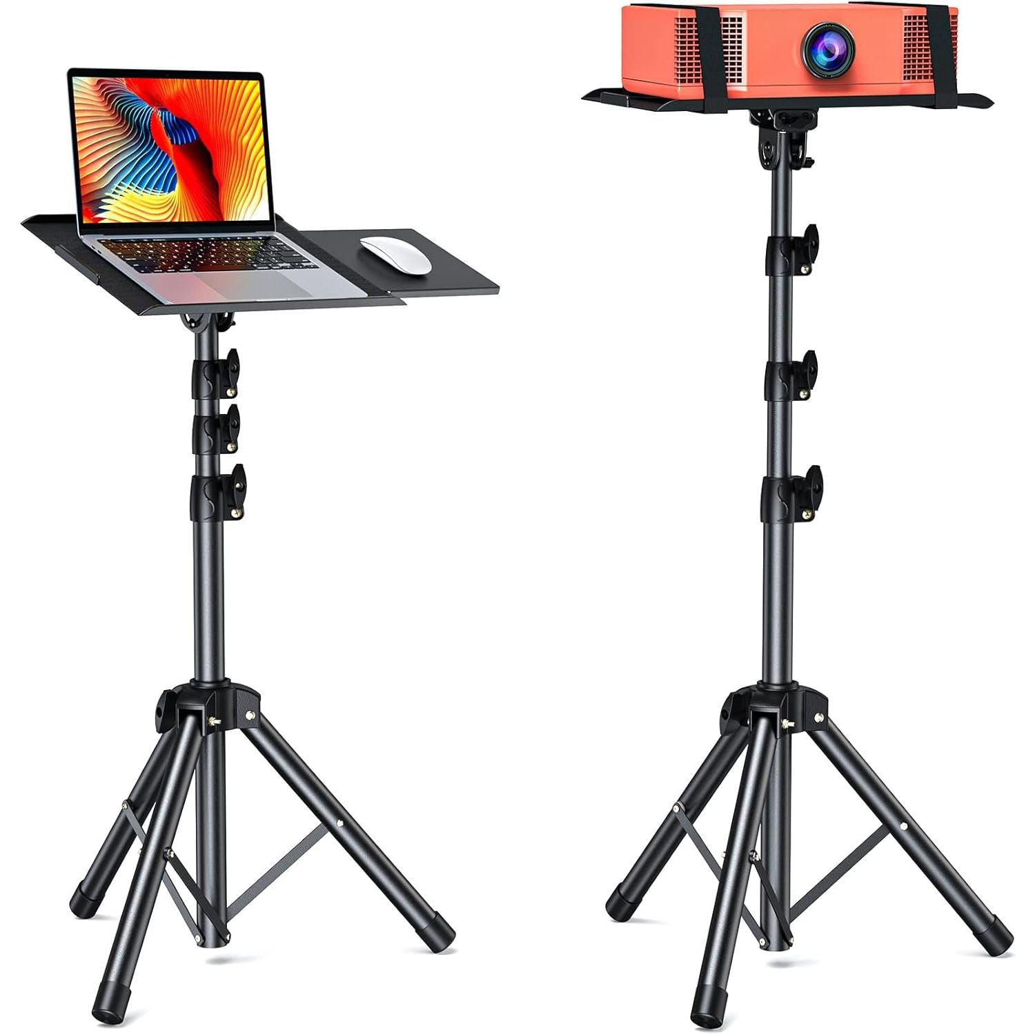 Buy now AMADA Projector Stand, Laptop Stand with Adjustable Height 22 to 36 inch, Heavy Duty Projector Mount as DJ Racks, Portable Projector Tripod Stand, Tall Floor Stand for Office, Home, Stage or Studio 25-63" at indiglob india
