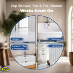 Zep Shower Tub and Tile Cleaner 32 oz ZUSTT32 (Case of 4) -Eliminates Hard Water Stains and limescale