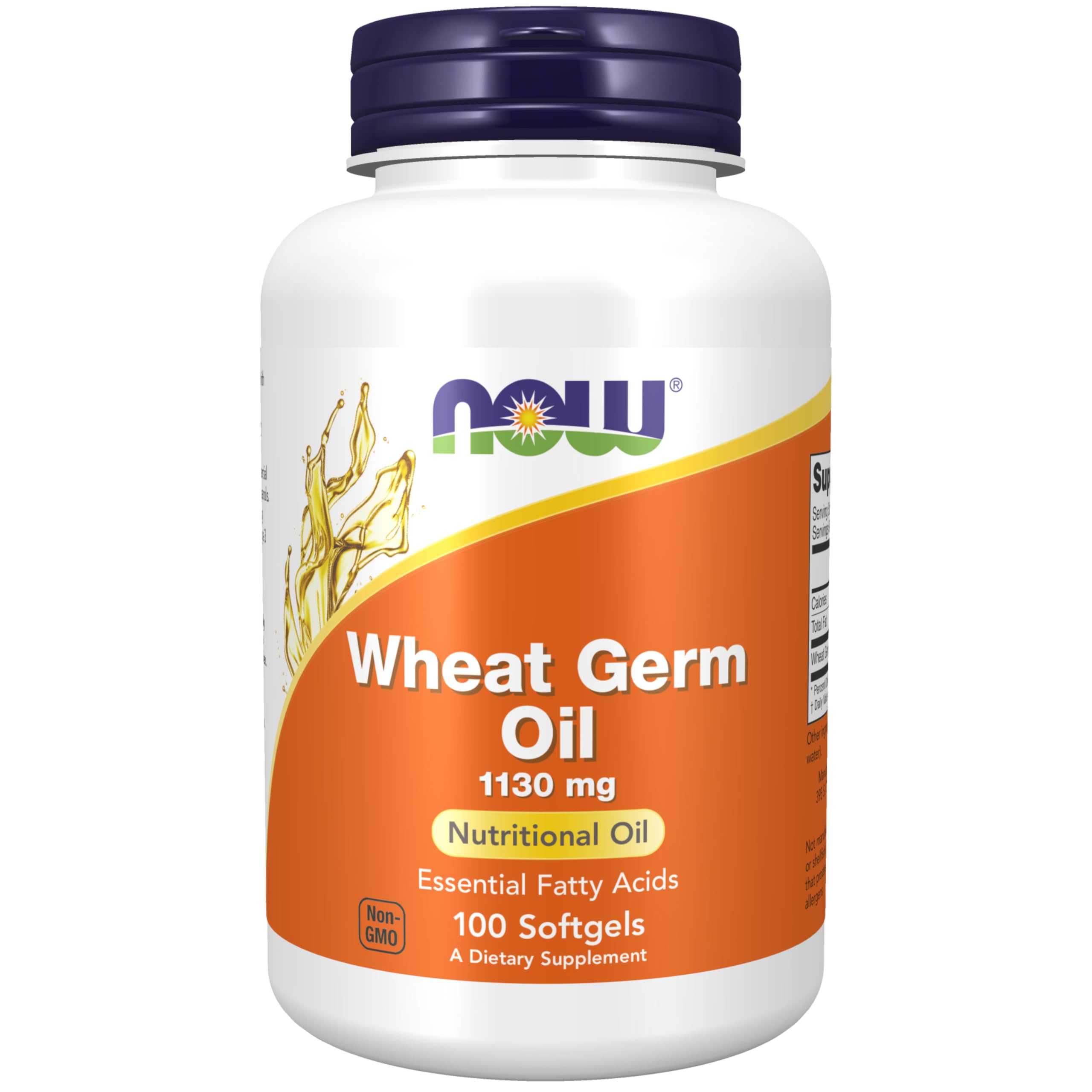 Buy now NOW Foods Supplements, Wheat Germ Oil 1,130 mg with Essential Fatty Acids (EFAs), Nutritional Oil, 100 Softgels at indiglob india