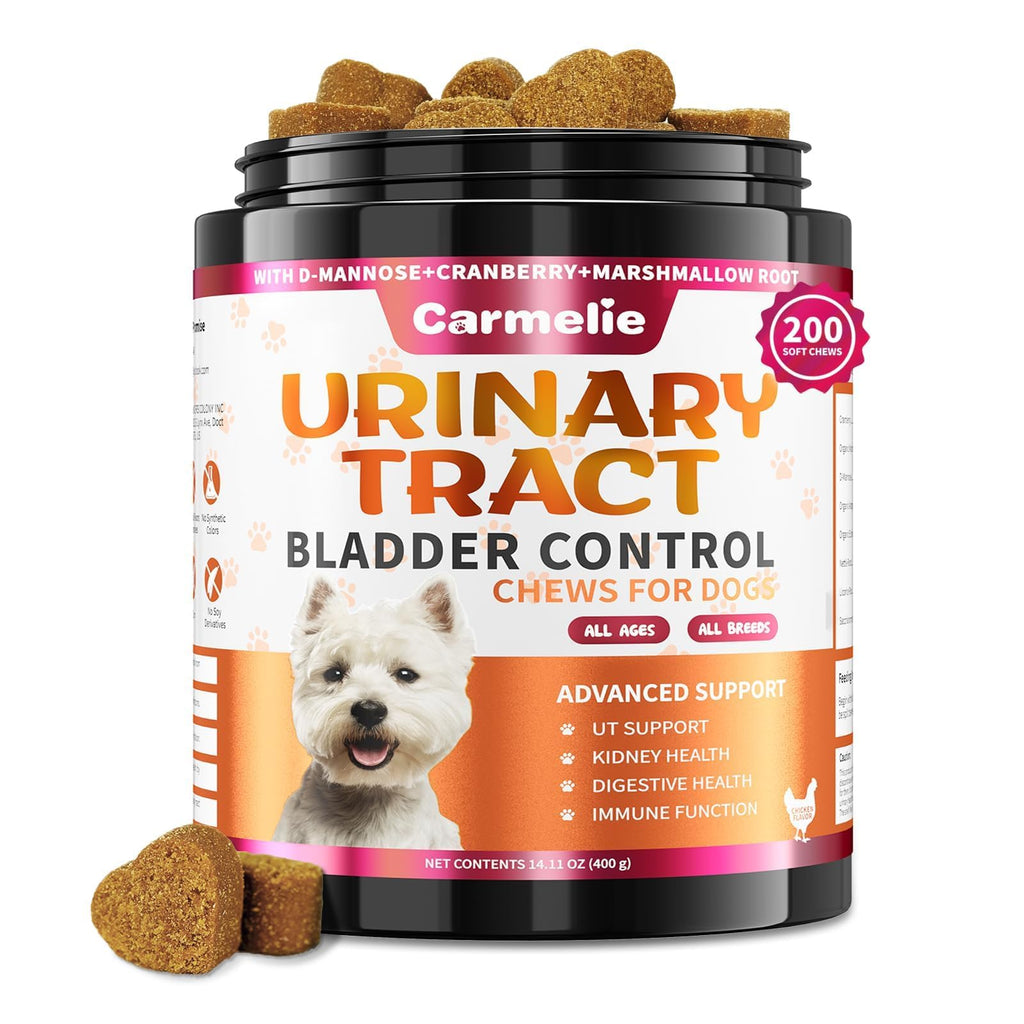 Cranberry for Dogs, Dog Urinary Tract & Bladder Support + D-Mannose, 200ct