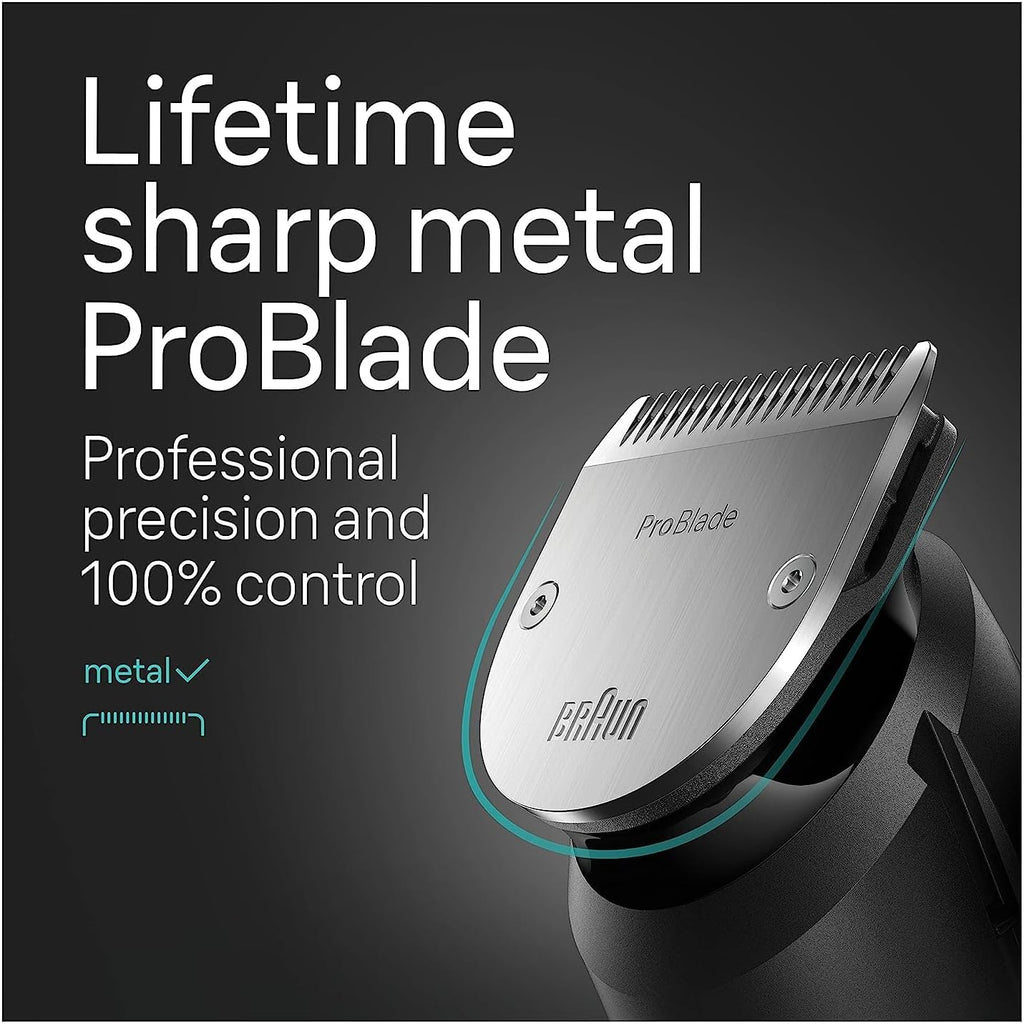 Buy now Braun All-in-One Style Kit Series 7 7410, 8-in-1 Trimmer for Men with Beard Trimmer, Body Trimmer for Manscaping, Hair Clippers & More, Sharpest Blade, 40 Length Settings, Waterproof at indiglob india
