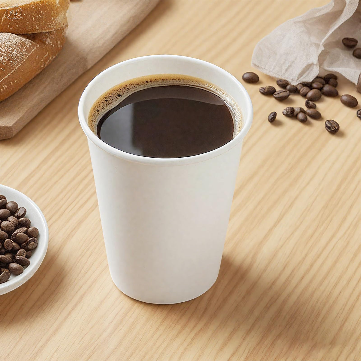 Coffee Cups, 100 Count 12 Oz Paper Cups, Disposable Cups for Hot and Cold, Disposable Coffee Cups for Office Home Party