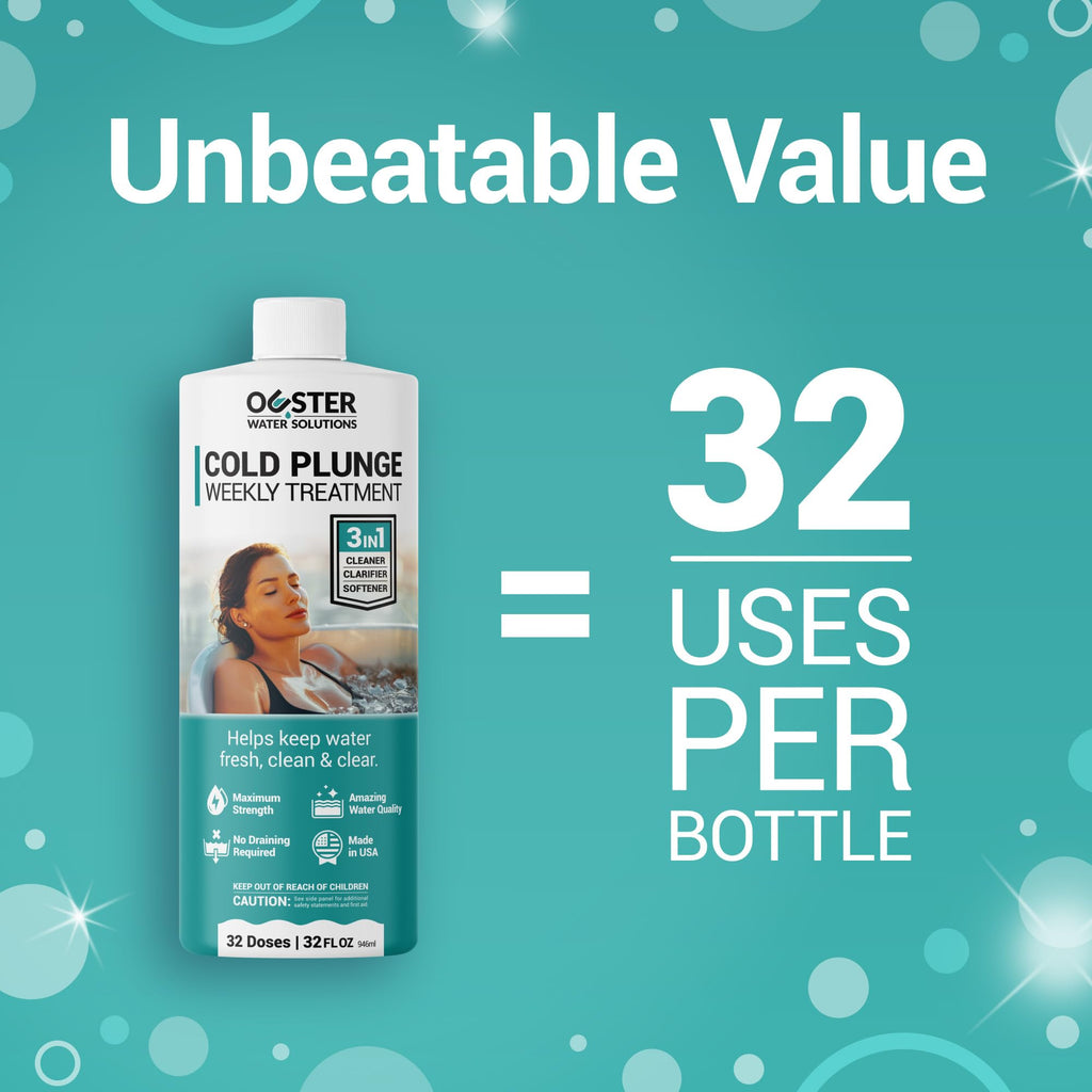 Ouster 3in1 Cold Plunge Water Treatment, Weekly Cleaner, 32oz