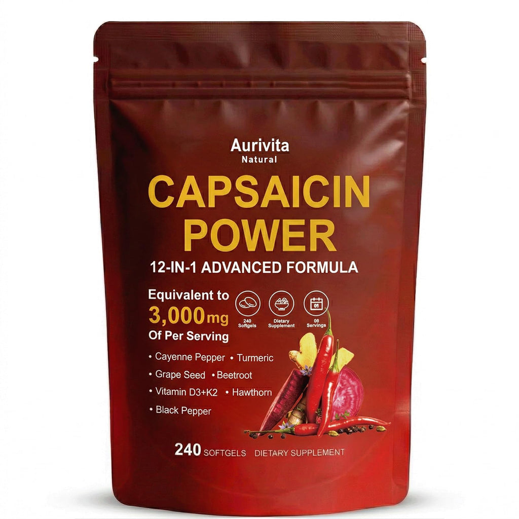 Aurivita Capsaicin Softgels - 240 Softgels(1, PCS)