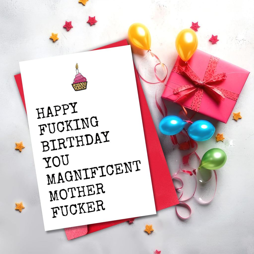 Rude Birthday Card for Men, Funny Birthday Card for Best Male Female Friend