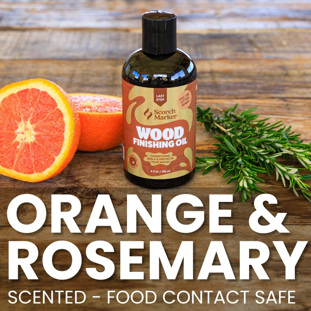 Scorch Marker Wood Finishing Oil, Food Safe Cutting Board Oil, 8 oz