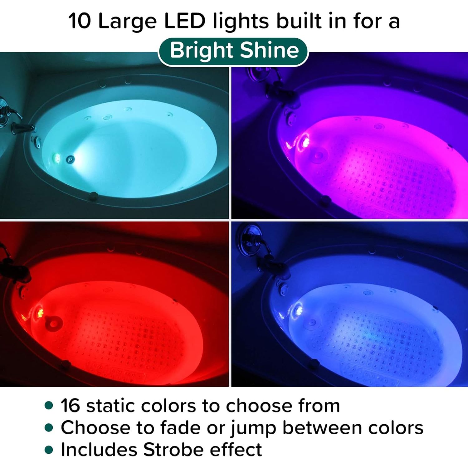 Buy now Underwater Remote Controlled LED Color Changing Light for Bathtub or spa - Battery Operated - Size 2.75 in. at indiglob india