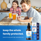 NutraChamps Organic Liquid Zinc Drops for Kids, Ionic Zinc Drops Enhanced with Vitamin C for Children, Sugar-Free 4 oz, Vegan & Non-GMO, Unflavored, 60 Servings, 2 Month Supply