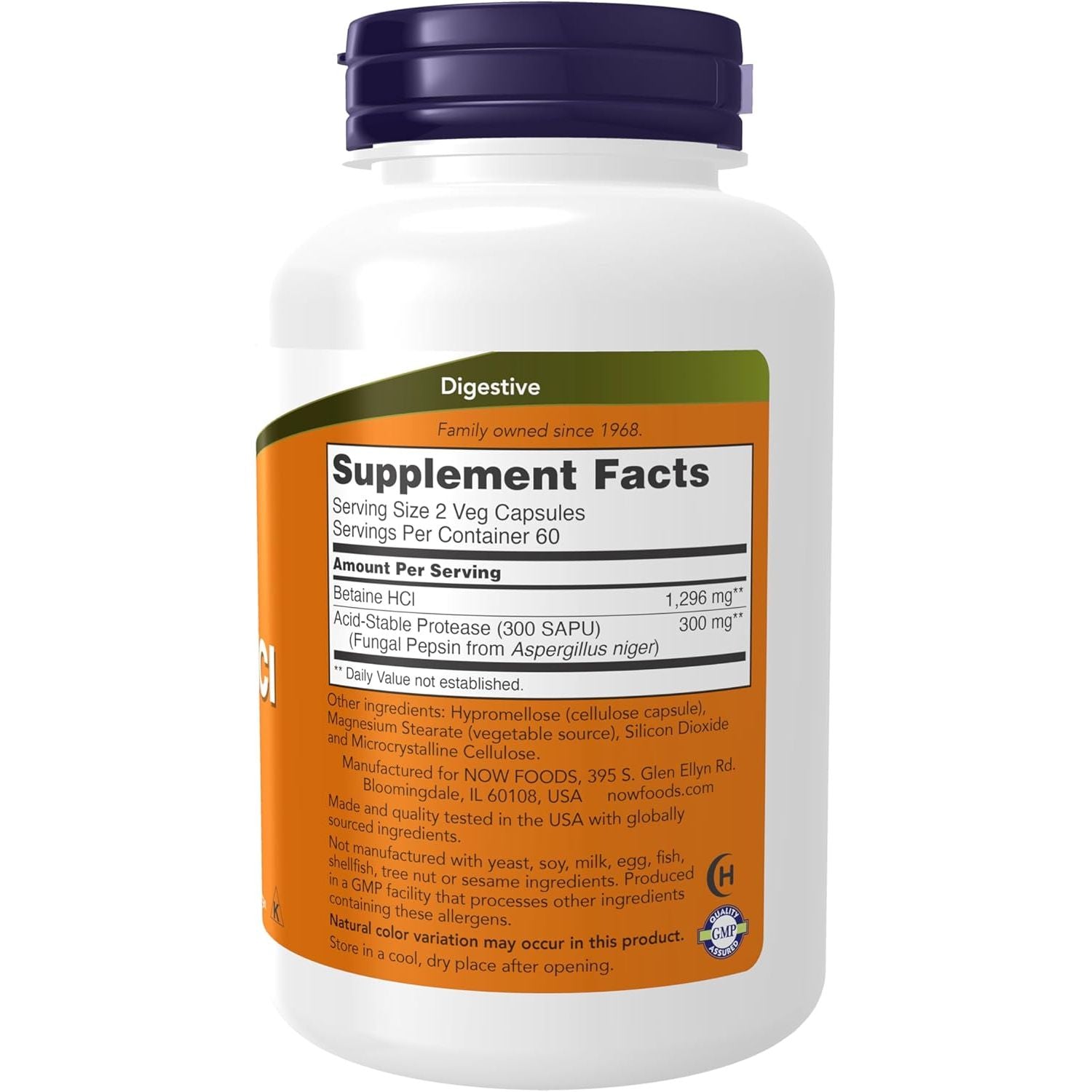 Buy now NOW Foods Supplements, Betaine HCl 648 mg, Vegetarian Formula, Digestive Support*, 120 Veg Capsules at indiglob india
