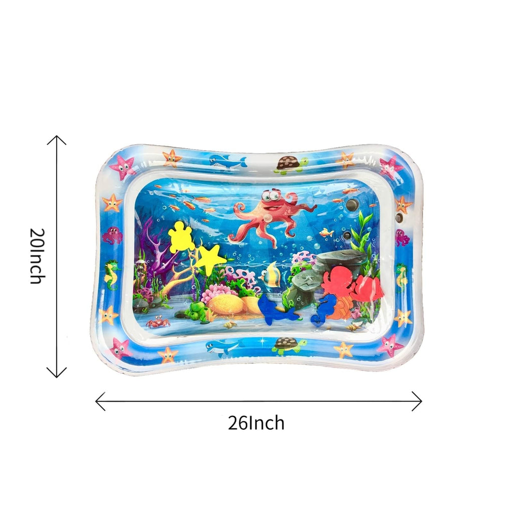 PandaEar 2 Pack Baby Tummy Time Water Mat, Inflatable Water Play Mat Toys