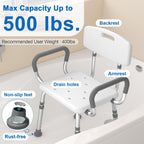 HOMLAND Shower Chair for Inside Shower with Padded Armrests and Back