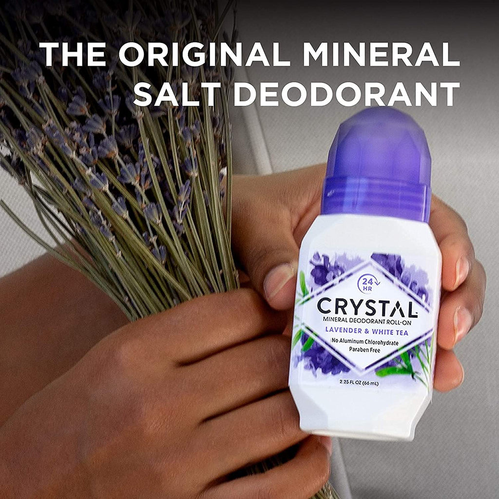 Buy now CRYSTAL Deodorant Mineral Deodorant Roll-On, Lavender & White Tea 2.25 oz (Pack of 5) SG_B002F8I8VS_US at indiglob india