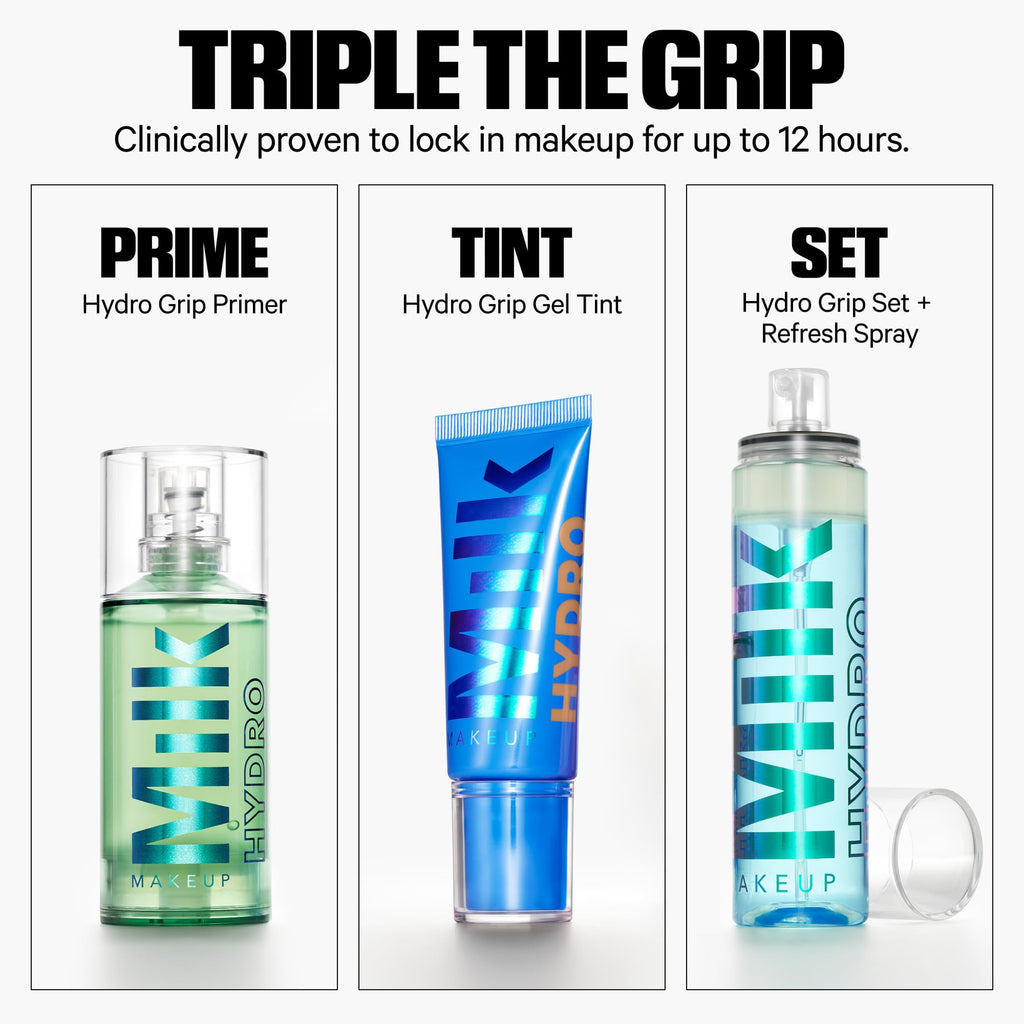 Milk Makeup Hydro Grip Primer with Hyaluronic Acid + Niacinamide – Hydrating Face Primer Grips Makeup for Up to 12 Hours – Silicone-Free, Lightweight Gel with Dewy Finish