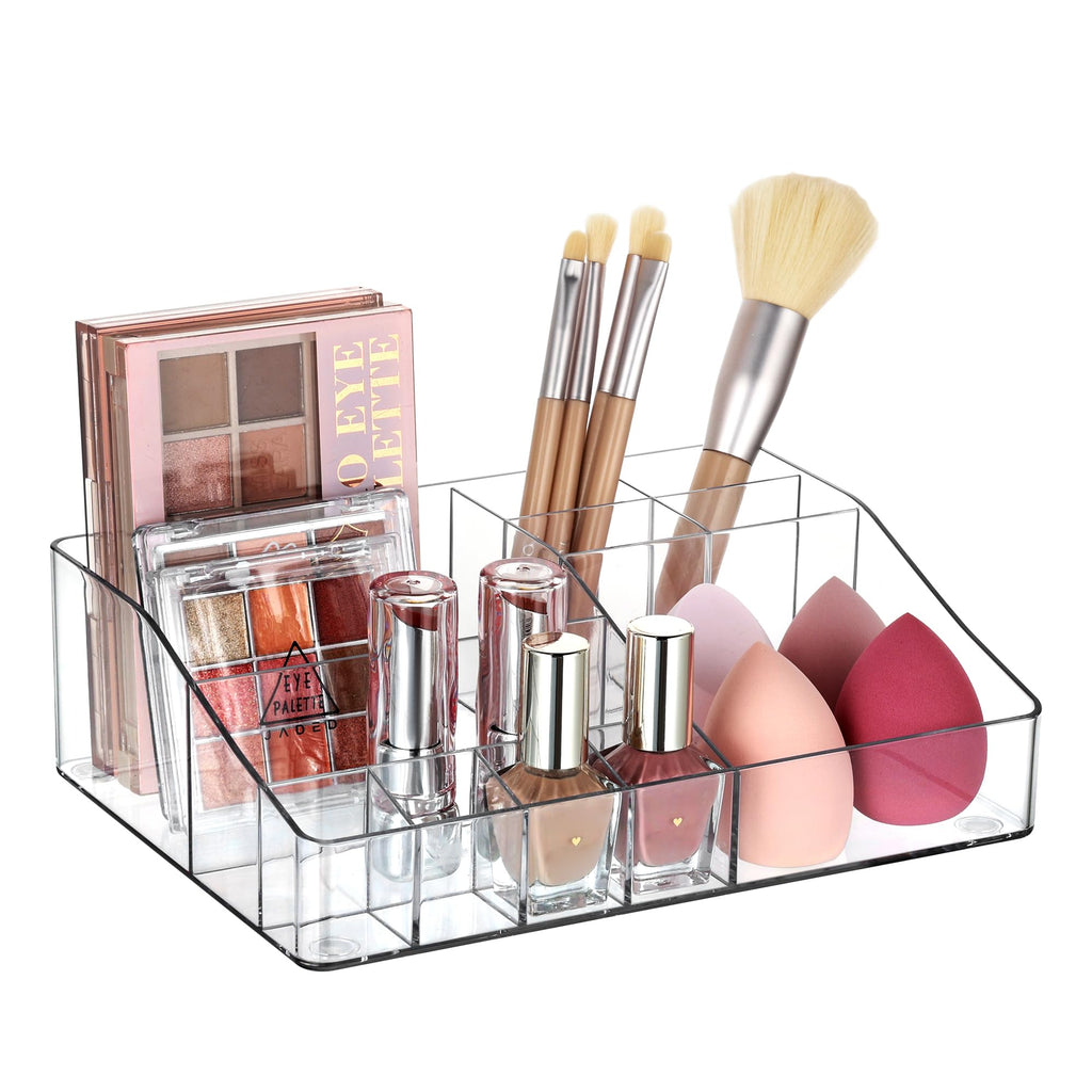 Vtopmart 5 Tier Clear Makeup Organizer with 6 Drawers | Smart Storage Layout, Clear for Better Visibility, Stackable, Large Capacity, for Makeup Lipstick Brush Skincare