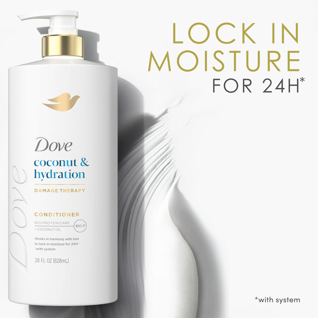 Dove Conditioner Coconut & Hydration for Dry Hair Care, 28 Fl Oz