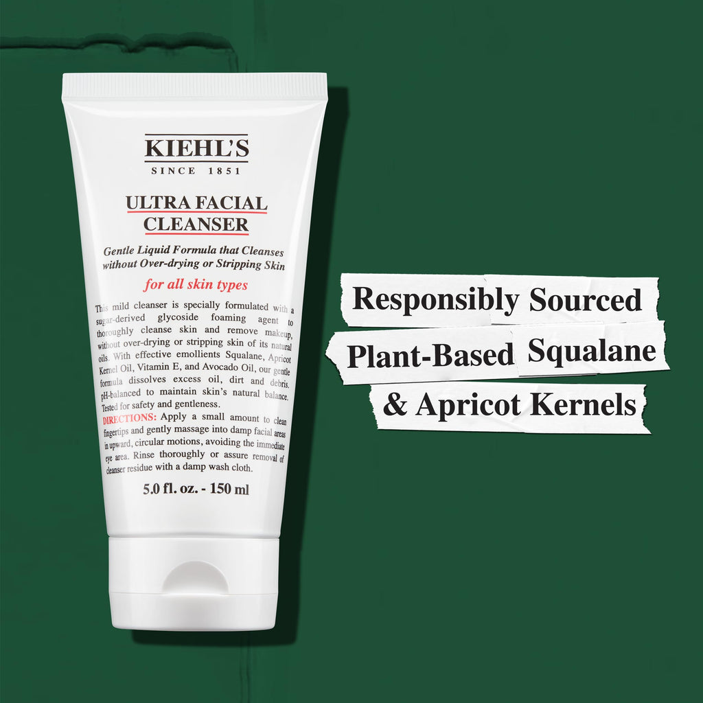 Buy now Kiehl's Ultra Facial Cleanser, Lightweight Foamy Facial Cleanser, Enriched Formula that Replenishes Skin Barrier, Gently Exfoliates and Moisturizes, Suitable for All Skin Types, Paraben Free at indiglob india