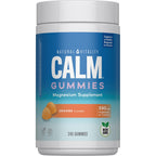 Natural Vitality Calm Magnesium Gummies | 330mg Per Serving | Orange Flavored Supplement | Gluten-Free & Vegan | 240 Count