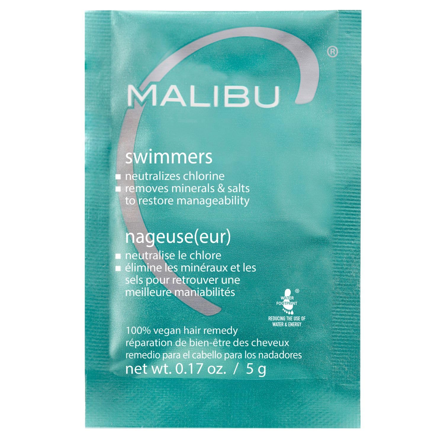 Malibu C Swimmers Wellness Remedy - Restoring & Hydrating Hair Care with Vitamin C Complex - Protects Hair Discoloration from Chlorine and Pool Elements (1 Packet)