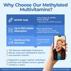 Methylated Multivitamin for Teen & Kids, Boys & Girls Vitamins Gummies 4-19 | 5-MTHF Methylfolate, Methyl B12, Omega3, Multi-Minerals, Teen Focus & Energy, Growth, Skin, Eye & Immune Support, Sugar-Free