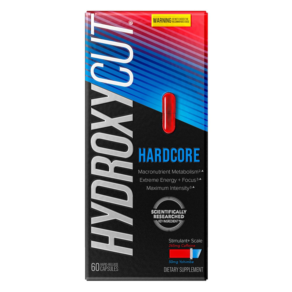 Hydroxycut Hardcore, Thermogenic Supplement, 60 Count | Energy and Metabolism Support, 265 mg Caffeine Anhydrous, Green Coffee Extract, Rapid Release Capsules