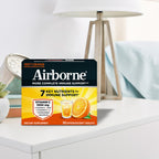 Airborne Immune Support Effervescent Tablets, Zesty Orange Flavor - 30ct with 1000mg Vitamin C + Vitamins A, D, E, Zinc, Selenium, Manganese & Herbal Blend - Sugar‑Free, Gluten‑Free