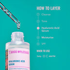 Buy now Good Molecules Hyaluronic Acid Serum - 1% Hyaluronic Acid Non-greasy Ultra Hydrating Serum, Facial Moisturizer for Plumper Skin, Skin Care for Face at indiglob india
