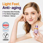 PURITO Retinol + Retinal Serum for Sensitive Skin, 1.01 fl.oz | Anti-Aging Facial Serum, Wrinkles & Fine Lines, Dual Retinoids with NAD+, Elasticity & Skin Texture, Korean Skincare