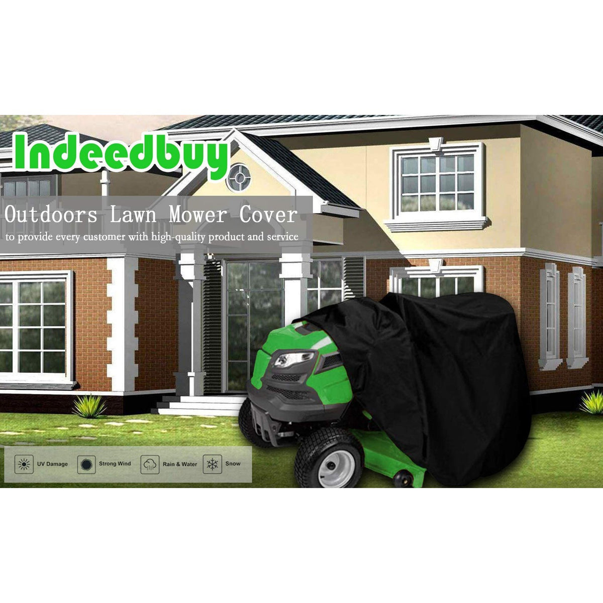 Riding Lawn Mower Cover, Waterproof Tractor Cover Fits Decks up to 54",Heavy Duty 420D Polyester Oxford, Durable, UV, Water Resistant Covers for Your Rider Garden Tractor Outdoor Lawn Mower Storage