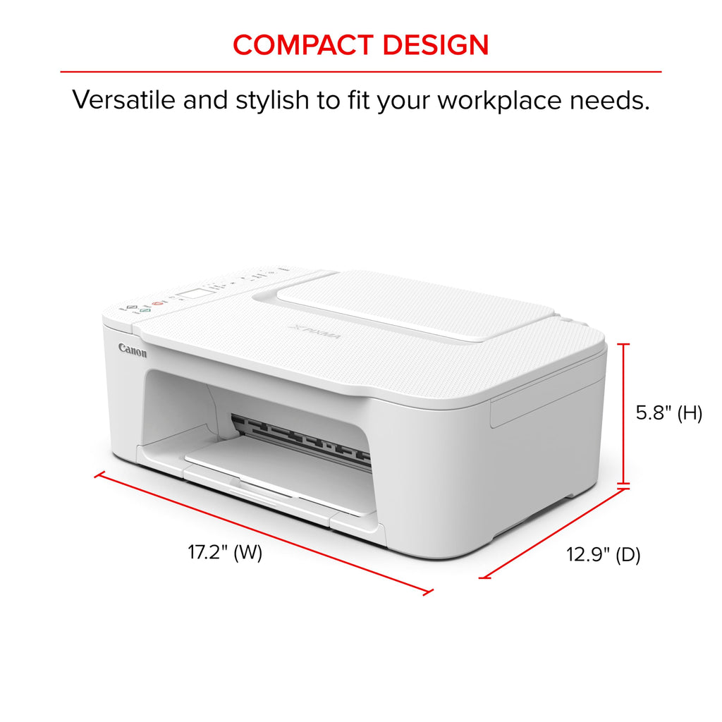 Canon PIXMA TS3720 Wireless All-in-One Printer for Basic Home Printing, White