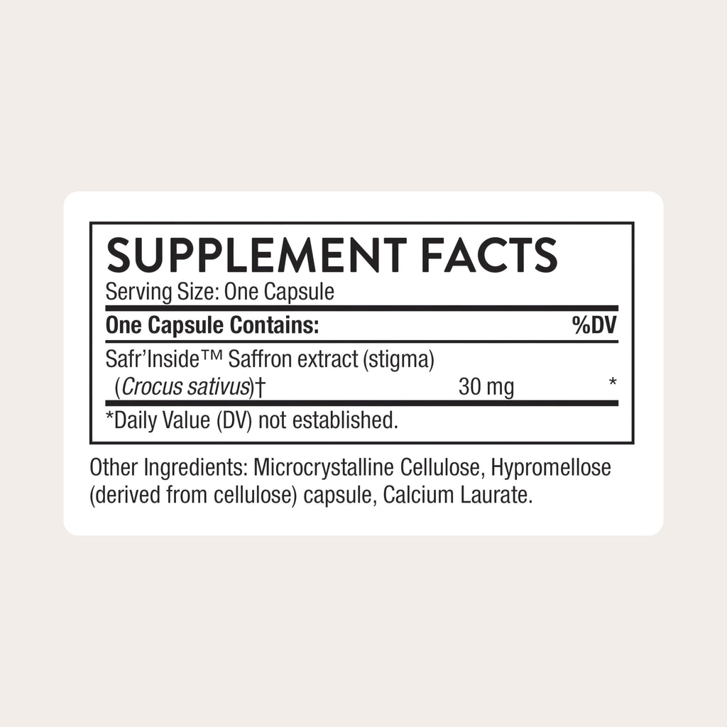 THORNE Rapid Relief Saffron, Saffron Extract Supplement, 30 Capsules