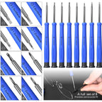 Eye Glasses Repairing Kit, MINGFIX Magnetic Eyeglass Repair Tool Set with Multiple Size Screws,8 Precision Screwdrivers,Nose Pads,Ear Grips and Tweezer with Travel Case for Glasses,Sunglasses