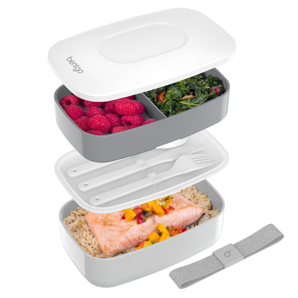Buy now Bentgo Classic - Adult Bento Box, Stackable 3-Compartment Lunch Box with Removable Utensil Set and Sealing Strap, BPA-Free, Food Container Ideal for Meal Prep, Work, and On the Go (Blush Marble) at indiglob india