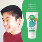Fresh Monster Kids Hair Styling Gel, Medium Hold, Alcohol-Free, 6 oz | No Crunch or Stickiness, Toxin-Free, Sulfate/Fragrance Free, Hypoallergenic, Dermatologist Tested, Made in USA