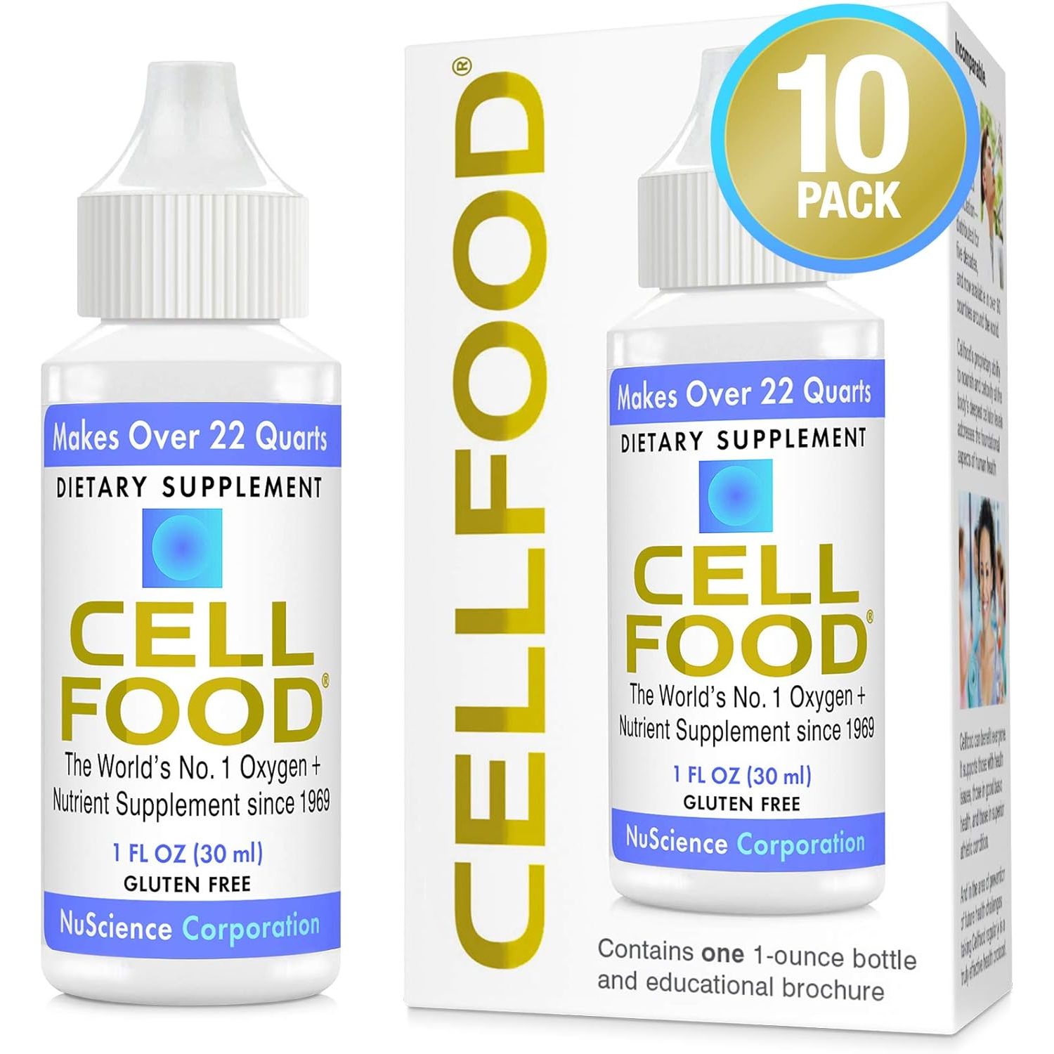 Buy now Cellfood Oxygen Boost, 1 fl oz - Liquid Oxygen Supplement for Lymphatic Drainage, Altitude Sickness, Jet Lag, Fatigue, Headaches, Hangovers & Energy - Gluten Free, Cert. Kosher - Makes Over 22 Quarts 1 Fl Oz (Pack of 10) at indiglob india